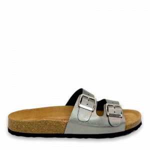 Sandalias Rockfish Kendall Two-Correa Double Correa Mujer Gris Plateadas | INA7596EO