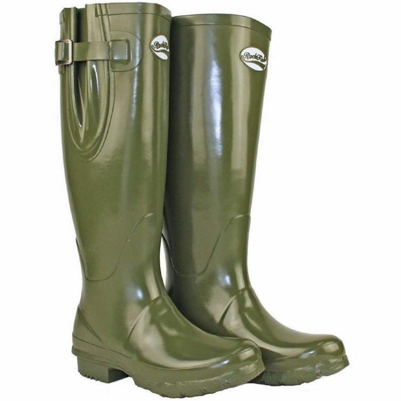 Botas Wellington Rockfish Everyday Altas Side Adjustable Mujer Verde Oscuro | WRB9430ZO