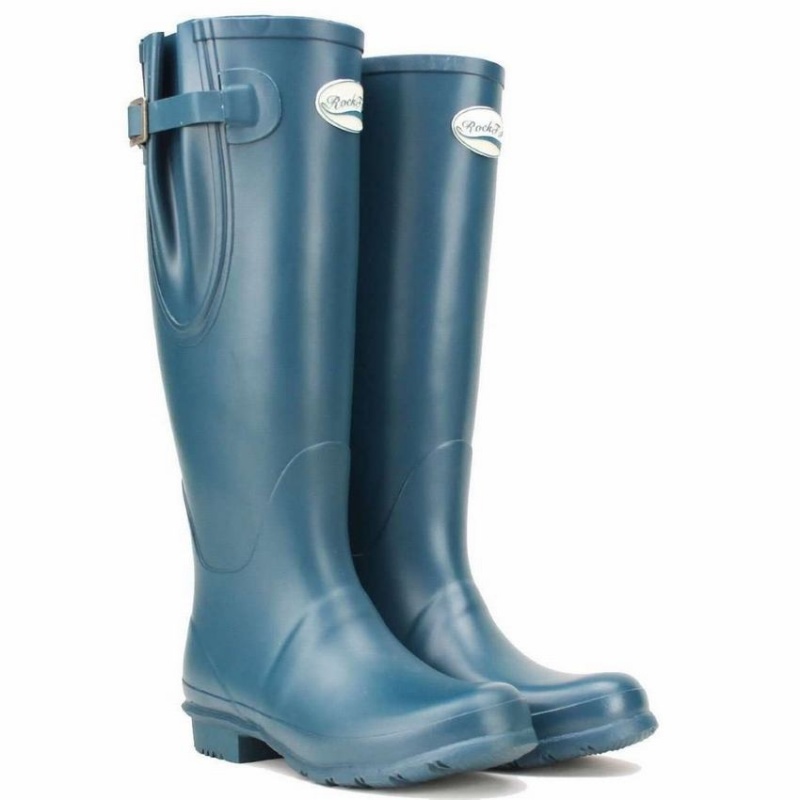 Botas Wellington Rockfish Everyday Altas Side Adjustable Mujer Azules | YLZ9033ZR