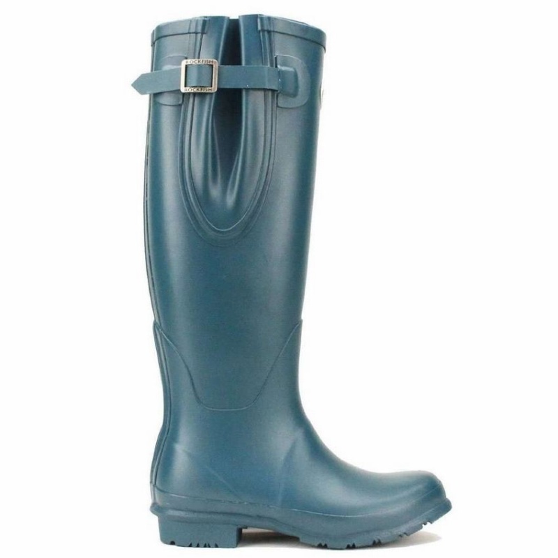 Botas Wellington Rockfish Everyday Altas Side Adjustable Mujer Azules | YLZ9033ZR