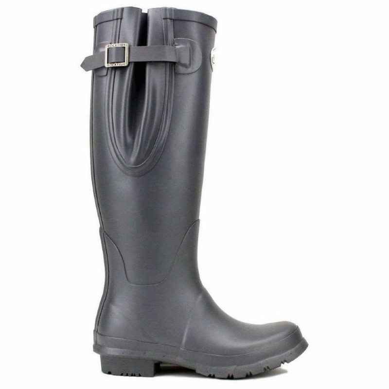 Botas Wellington Rockfish Everyday Altas Side Adjustable Mujer Gris | QRO8350QQ