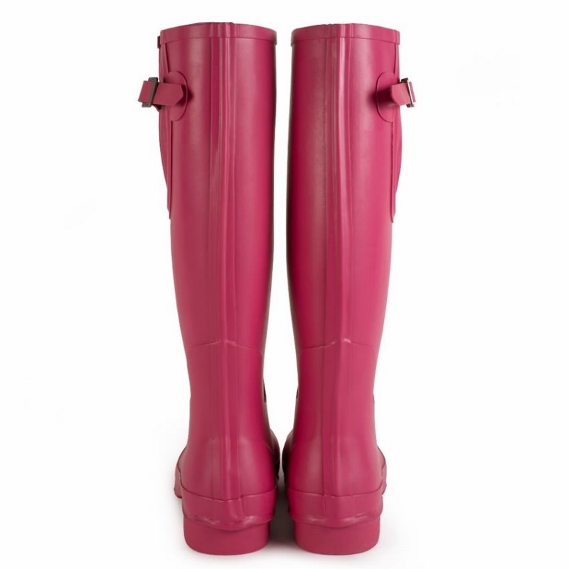 Botas Wellington Rockfish Everyday Altas Side Adjustable Mujer Rosas Rojas | SMA6733YG