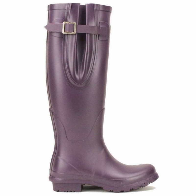 Botas Wellington Rockfish Everyday Altas Side Adjustable Mujer Moradas | UCZ7952BX