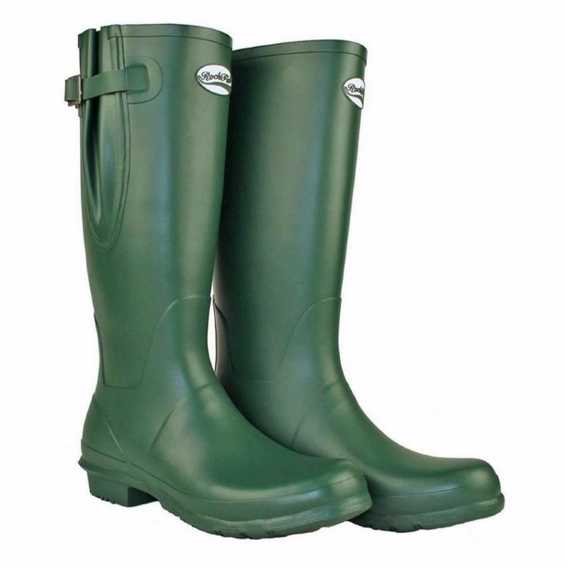 Botas Wellington Rockfish Everyday Altas Side Adjustable Mujer Verde | QNU8674AY