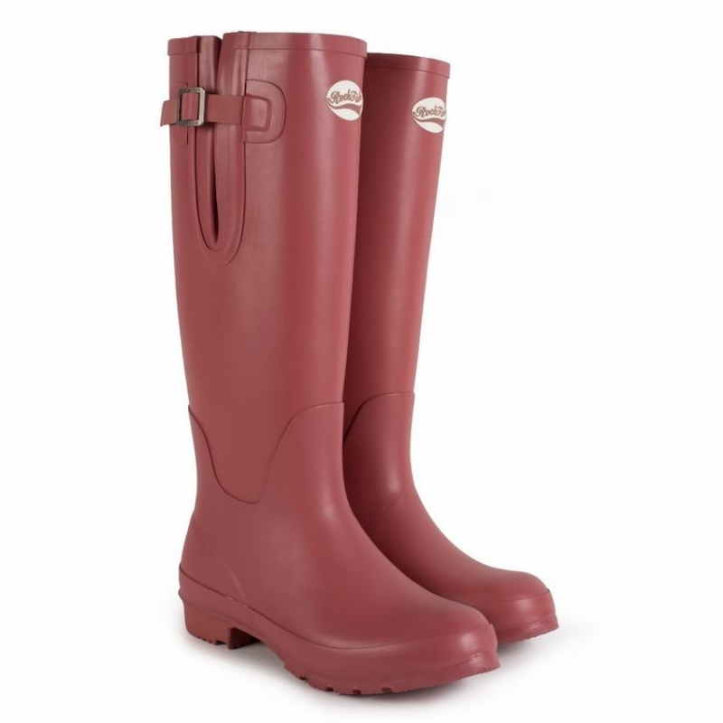 Botas Wellington Rockfish Everyday Thermal Altas Side Adjustable 3mm Neoprene Insulated Mujer Rojas Oscuro | QOM8836YD