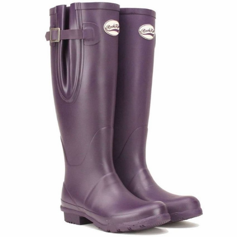 Botas Wellington Rockfish Everyday Thermal Altas Side Adjustable 3mm Neoprene Insulated Mujer Moradas | ECP5046WI