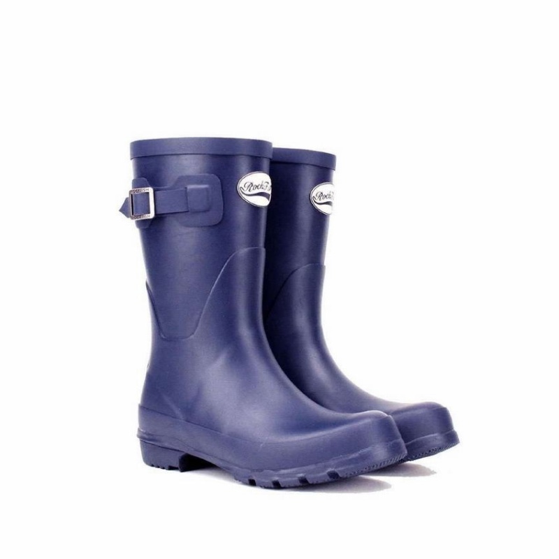 Botas Wellington Rockfish Three Quarter Corta Mujer Azul Marino Azules | CTJ1857AI