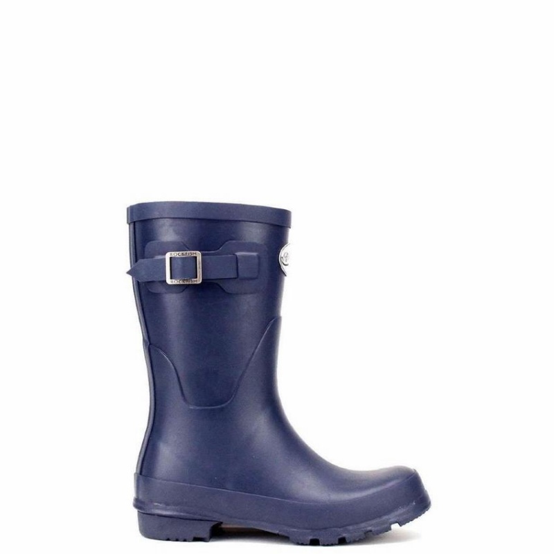 Botas Wellington Rockfish Three Quarter Corta Mujer Azul Marino Azules | CTJ1857AI