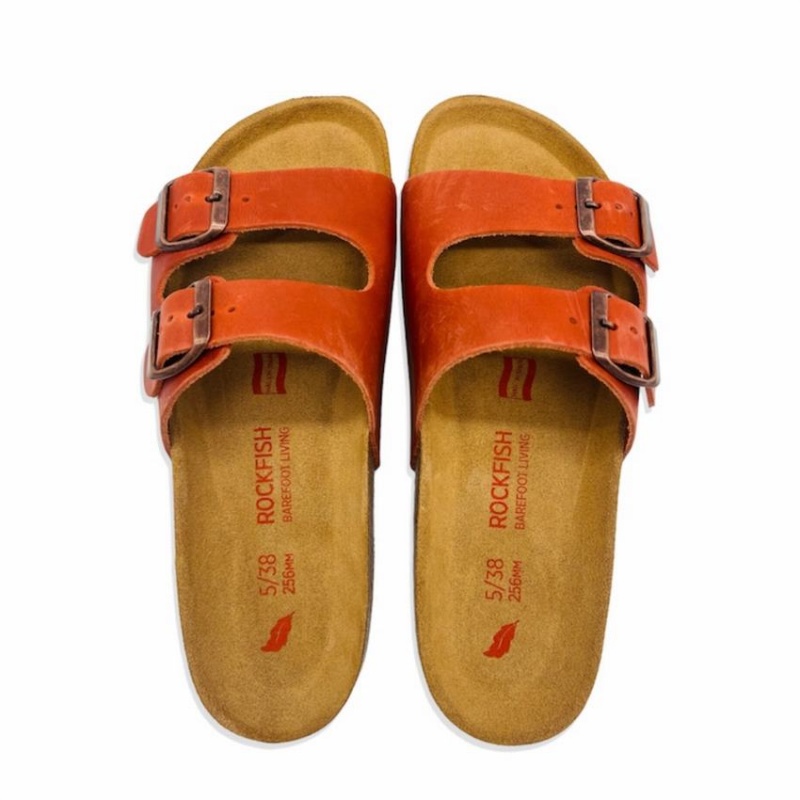 Sandalias Rockfish Kendall Two-Correa Double Correa Mujer Naranjas | GJZ7516SI