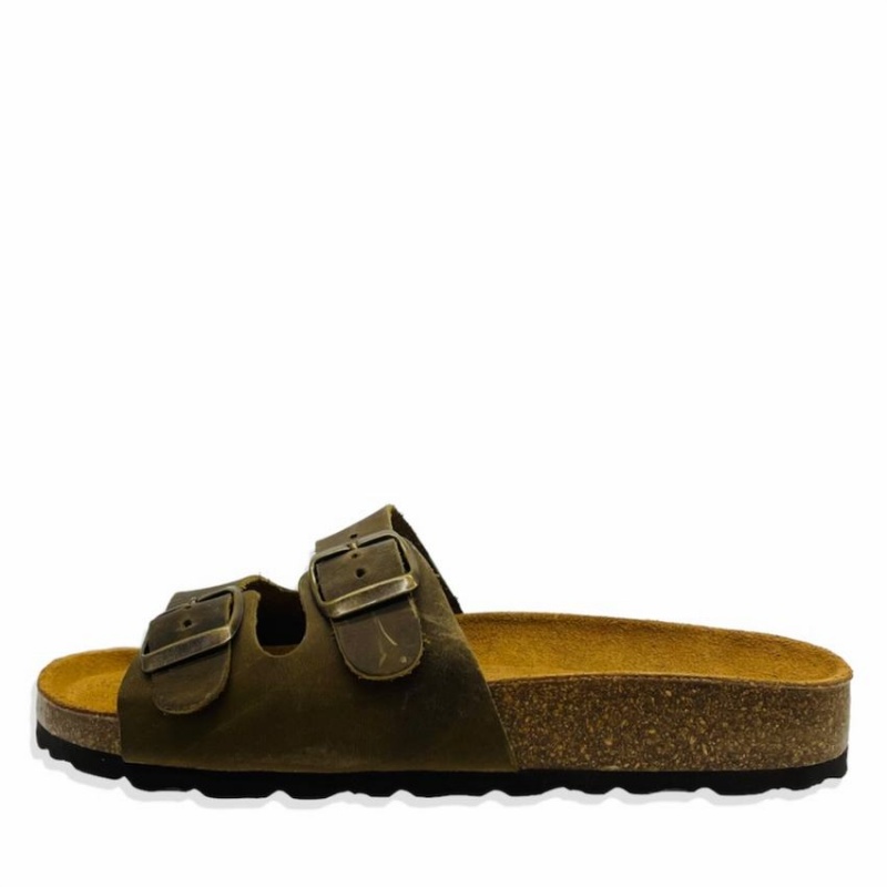 Sandalias Rockfish Kendall Two-Correa Double Correa Mujer Kaki | EMN2751XM