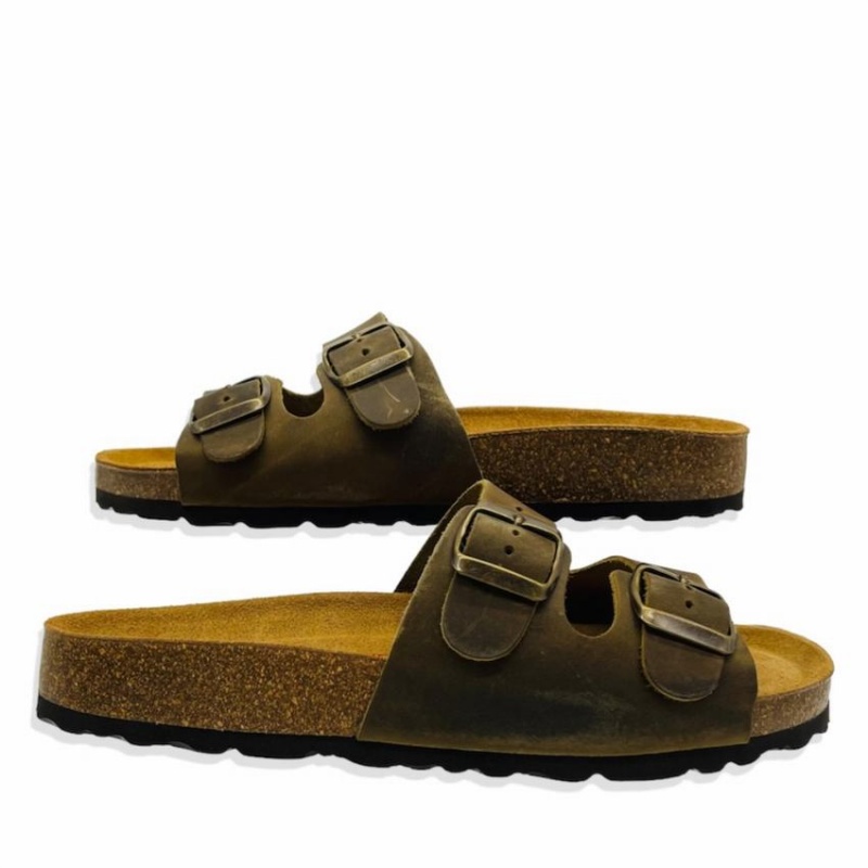 Sandalias Rockfish Kendall Two-Correa Double Correa Mujer Kaki | EMN2751XM