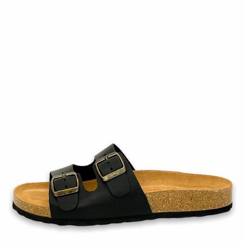 Sandalias Rockfish Kendall Two-Correa Double Correa Mujer Negras | WII148LS