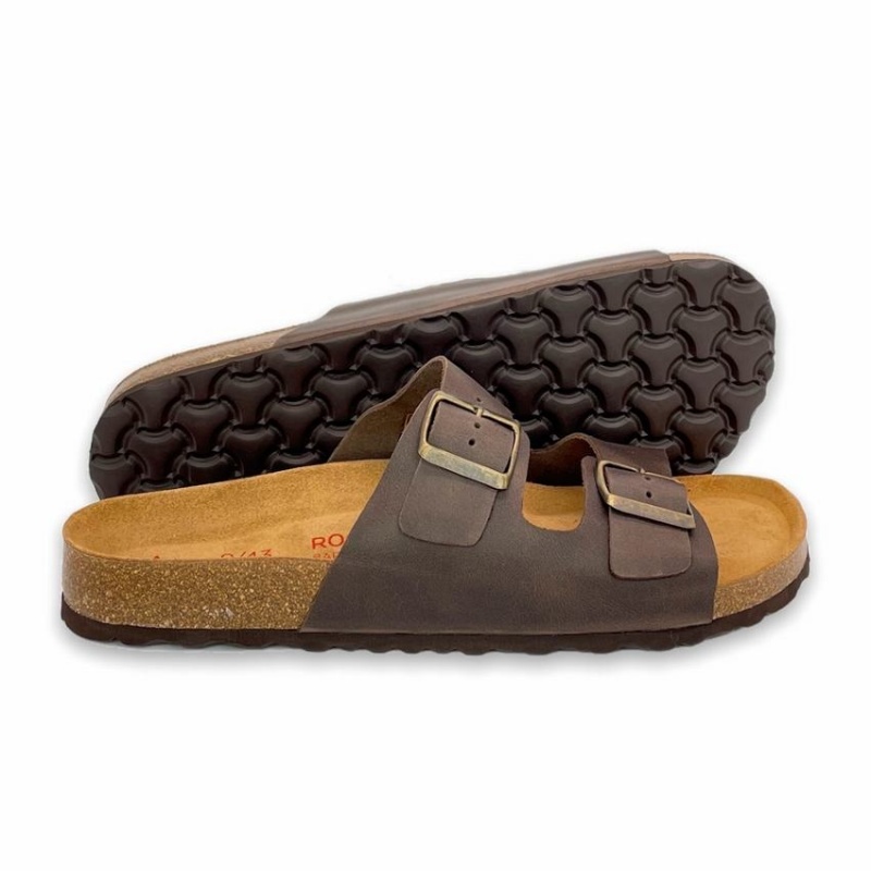 Sandalias Rockfish Kendall Two-Correa Double Correa Mujer Marrones Oscuro | OLF6672SX