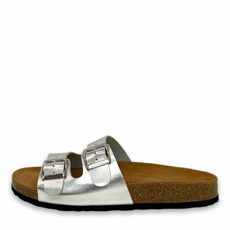 Sandalias Rockfish Kendall Two-Correa Double Correa Mujer Plateadas | PUH6798YV