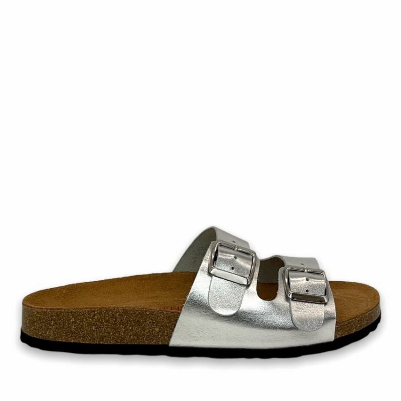 Sandalias Rockfish Kendall Two-Correa Double Correa Mujer Plateadas | PUH6798YV