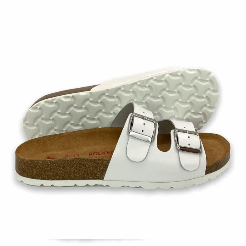 Sandalias Rockfish Kendall Two-Correa Double Correa Mujer Blancas | VRG160HM