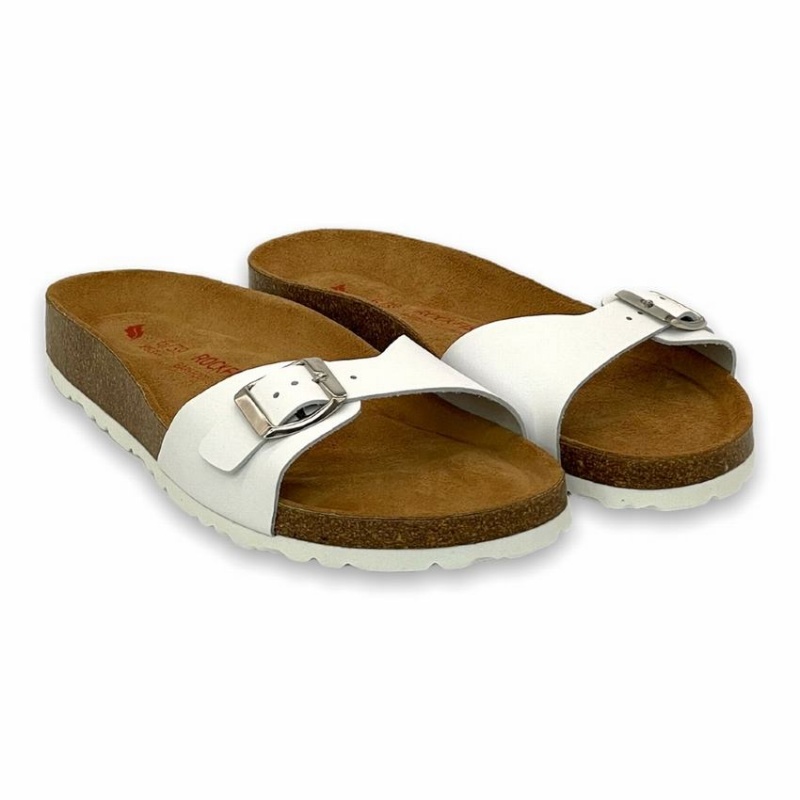 Sandalias Rockfish Talulah One-strap Single Correa Mujer Blancas | SXC59AE